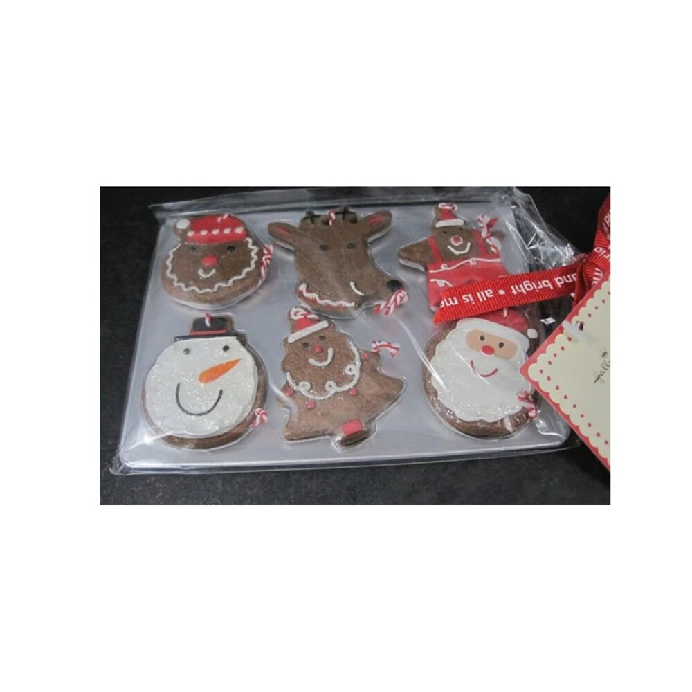 Hallmark Gingerbread Cookie Ornament Set NOS 2002